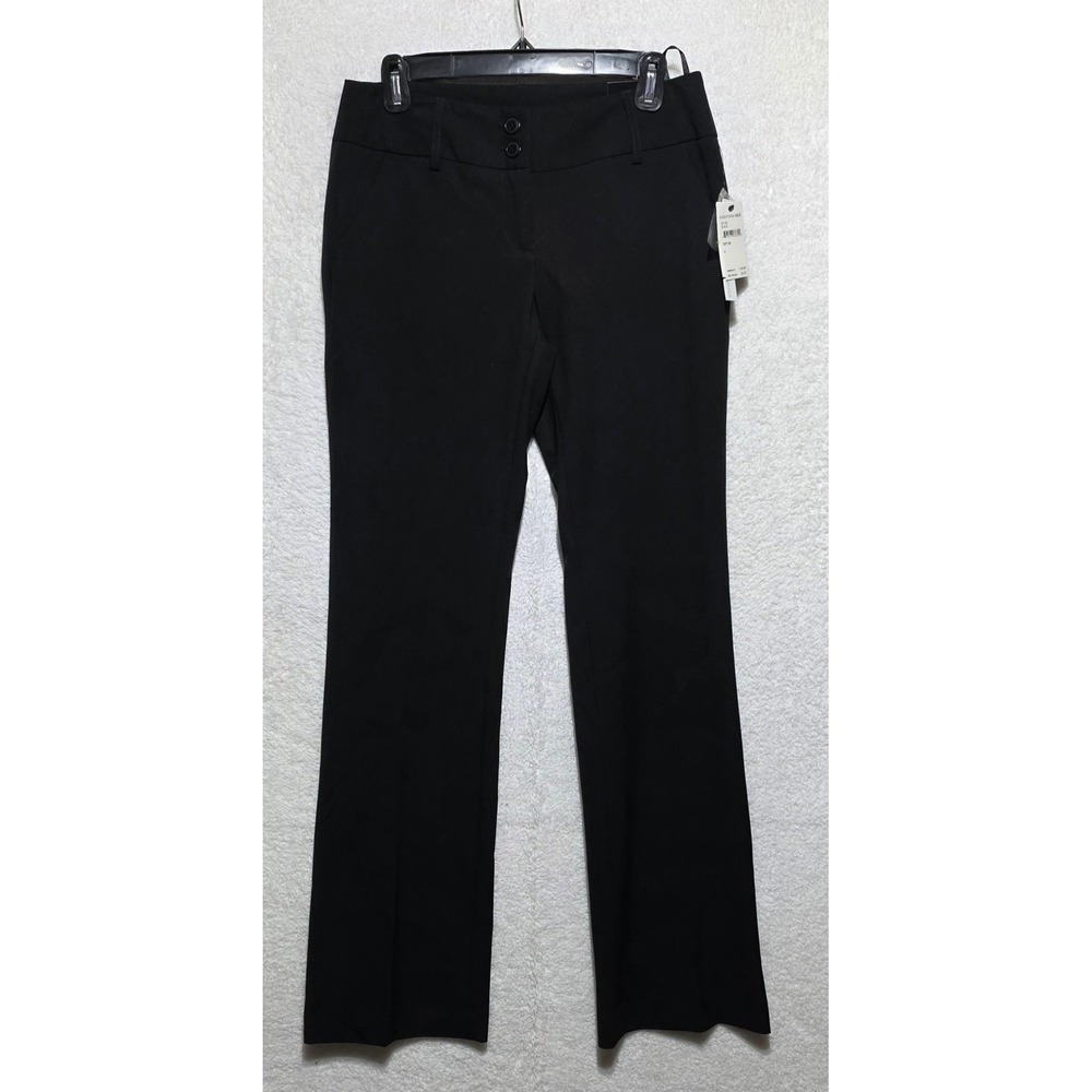 Amanda + Chelsea Women's Black Low Rise Straight Leg Stretch Dress Pants Size 4